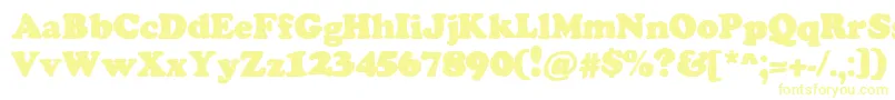 ChemistryByDenne Font – Yellow Fonts on White Background