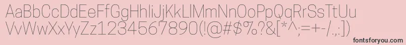CooperhewittThin Font – Black Fonts on Pink Background