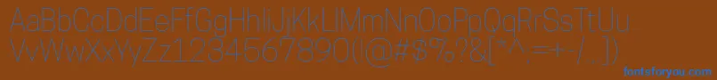 CooperhewittThin Font – Blue Fonts on Brown Background