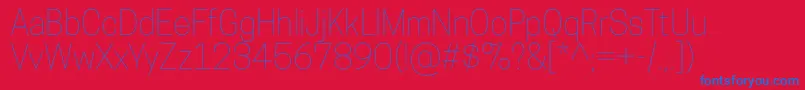 CooperhewittThin Font – Blue Fonts on Red Background