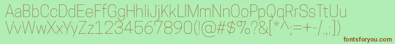 CooperhewittThin Font – Brown Fonts on Green Background