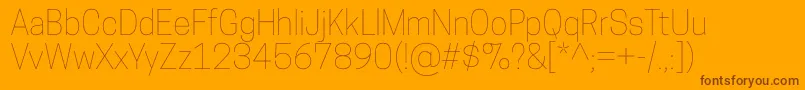 CooperhewittThin Font – Brown Fonts on Orange Background