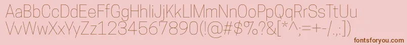 CooperhewittThin Font – Brown Fonts on Pink Background