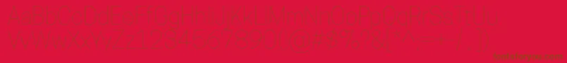 CooperhewittThin Font – Brown Fonts on Red Background
