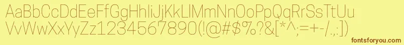 CooperhewittThin Font – Brown Fonts on Yellow Background