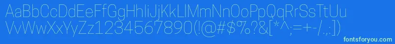 CooperhewittThin Font – Green Fonts on Blue Background
