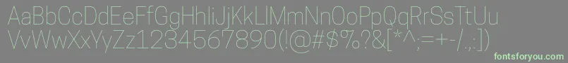 CooperhewittThin Font – Green Fonts on Gray Background