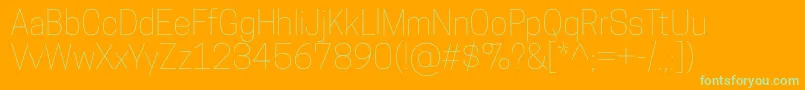 CooperhewittThin Font – Green Fonts on Orange Background