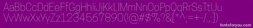 CooperhewittThin Font – Green Fonts on Purple Background