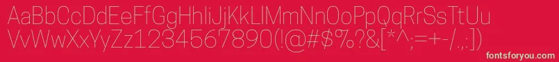 CooperhewittThin Font – Green Fonts on Red Background