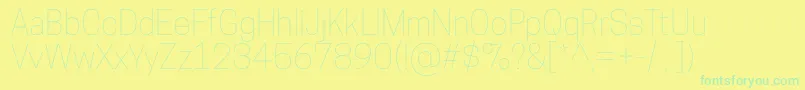CooperhewittThin Font – Green Fonts on Yellow Background