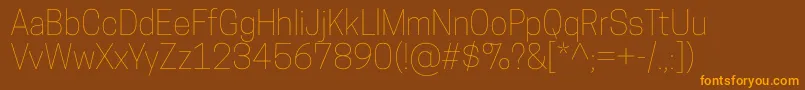 CooperhewittThin Font – Orange Fonts on Brown Background
