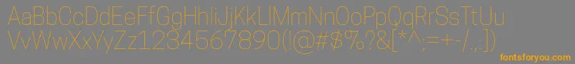 CooperhewittThin Font – Orange Fonts on Gray Background
