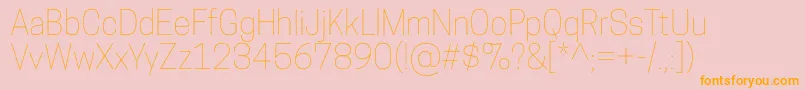 CooperhewittThin Font – Orange Fonts on Pink Background