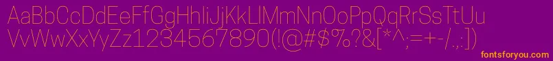 CooperhewittThin Font – Orange Fonts on Purple Background