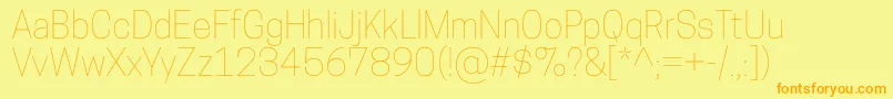 More about CooperhewittThin Font CooperhewittThin Font – Orange Fonts on Yellow Background