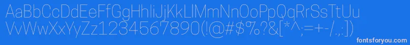 CooperhewittThin Font – Pink Fonts on Blue Background