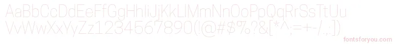 CooperhewittThin Font – Pink Fonts on White Background