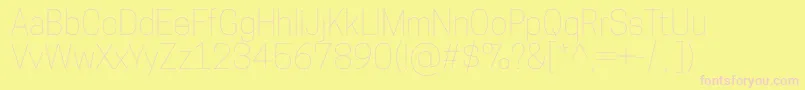 CooperhewittThin Font – Pink Fonts on Yellow Background