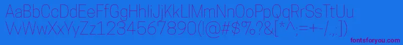 CooperhewittThin Font – Purple Fonts on Blue Background