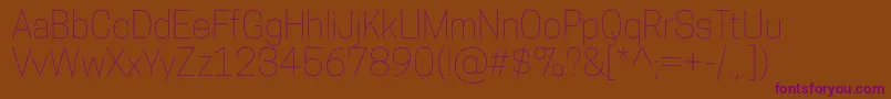 CooperhewittThin Font – Purple Fonts on Brown Background