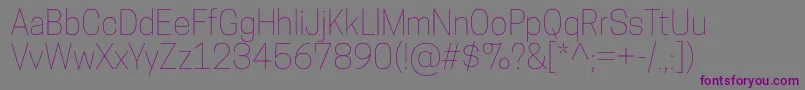 CooperhewittThin Font – Purple Fonts on Gray Background