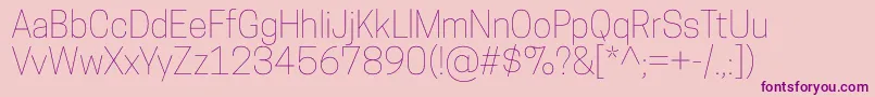 CooperhewittThin Font – Purple Fonts on Pink Background