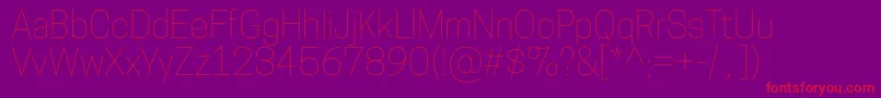CooperhewittThin Font – Red Fonts on Purple Background