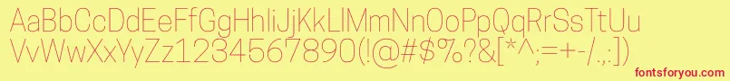 CooperhewittThin Font – Red Fonts on Yellow Background