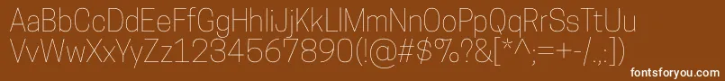CooperhewittThin Font – White Fonts on Brown Background