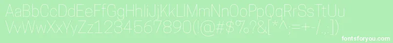 CooperhewittThin Font – White Fonts on Green Background