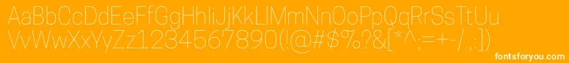 CooperhewittThin Font – White Fonts on Orange Background