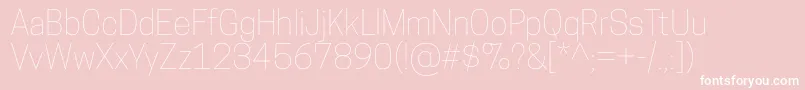 CooperhewittThin Font – White Fonts on Pink Background