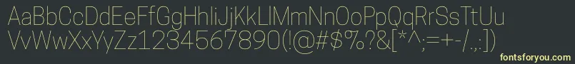 CooperhewittThin Font – Yellow Fonts on Black Background