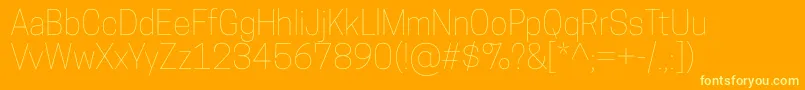 CooperhewittThin Font – Yellow Fonts on Orange Background