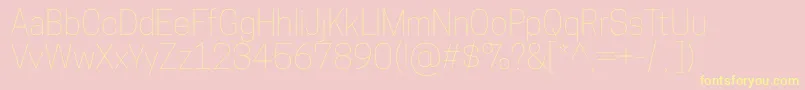 fuente CooperhewittThin – Fuentes Amarillas Sobre Fondo Rosa