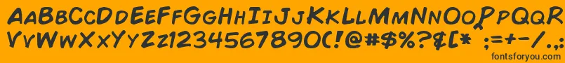 ComicBook Font – Black Fonts on Orange Background