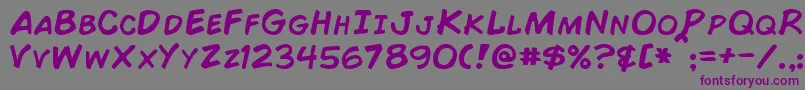 ComicBook Font – Purple Fonts on Gray Background