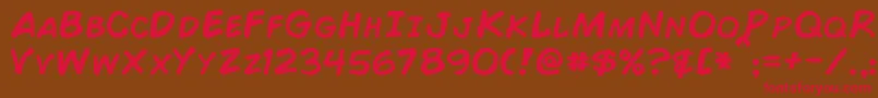 ComicBook Font – Red Fonts on Brown Background