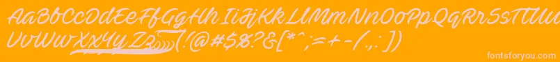 AvebetwanPersonalUse Font – Pink Fonts on Orange Background