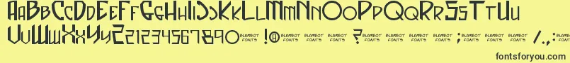 CaptainSpandex Font – Black Fonts on Yellow Background
