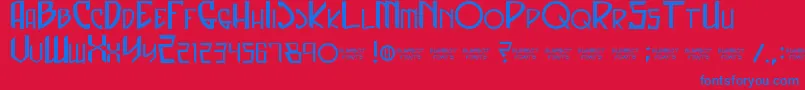 CaptainSpandex Font – Blue Fonts on Red Background