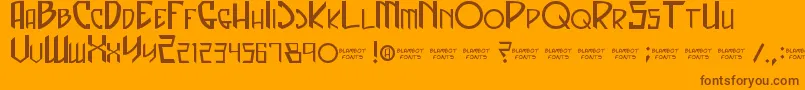 CaptainSpandex Font – Brown Fonts on Orange Background