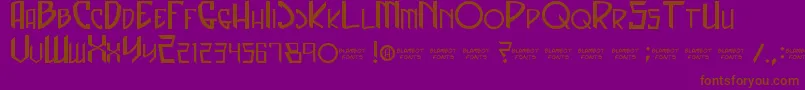 CaptainSpandex Font – Brown Fonts on Purple Background