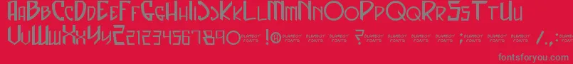 CaptainSpandex Font – Gray Fonts on Red Background
