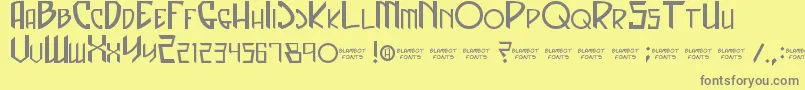 CaptainSpandex Font – Gray Fonts on Yellow Background