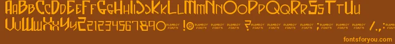 CaptainSpandex Font – Orange Fonts on Brown Background