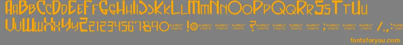 CaptainSpandex Font – Orange Fonts on Gray Background