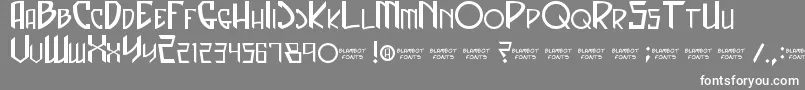 CaptainSpandex-Schriftart – Weiße Schriften auf grauem Hintergrund