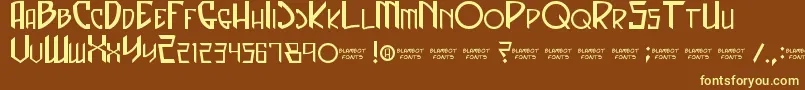 CaptainSpandex Font – Yellow Fonts on Brown Background